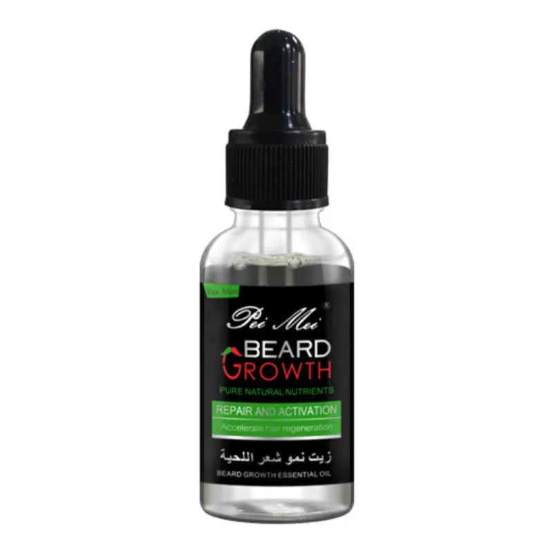 Potenciador profesional del crecimiento de la barba para hombres – Aceite esencial para barba, nutrición facial, crecimiento de bigote, kit fortalecedor