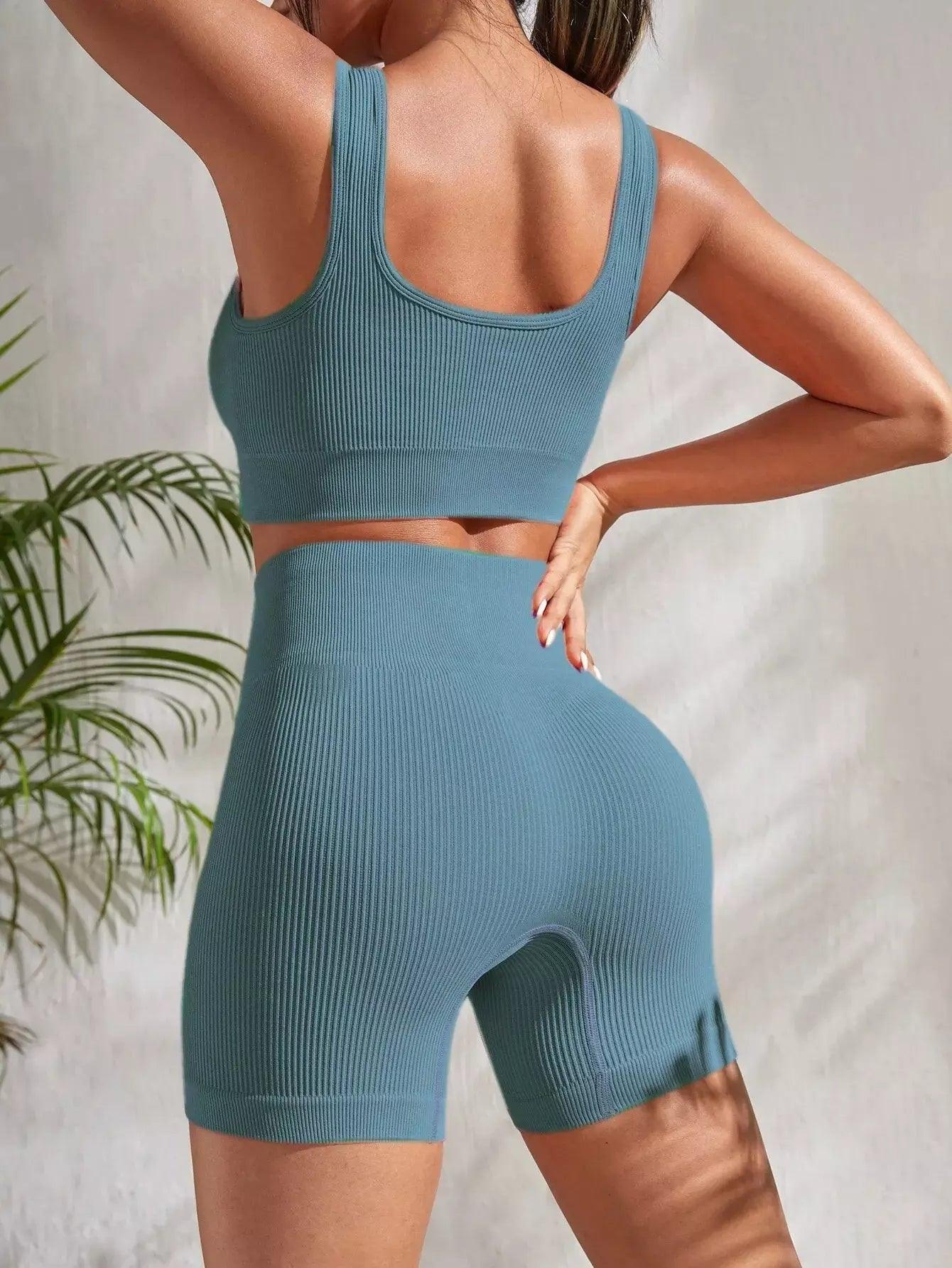 Conjunto de Yoga Deportivo de 2 Piezas para Mujer