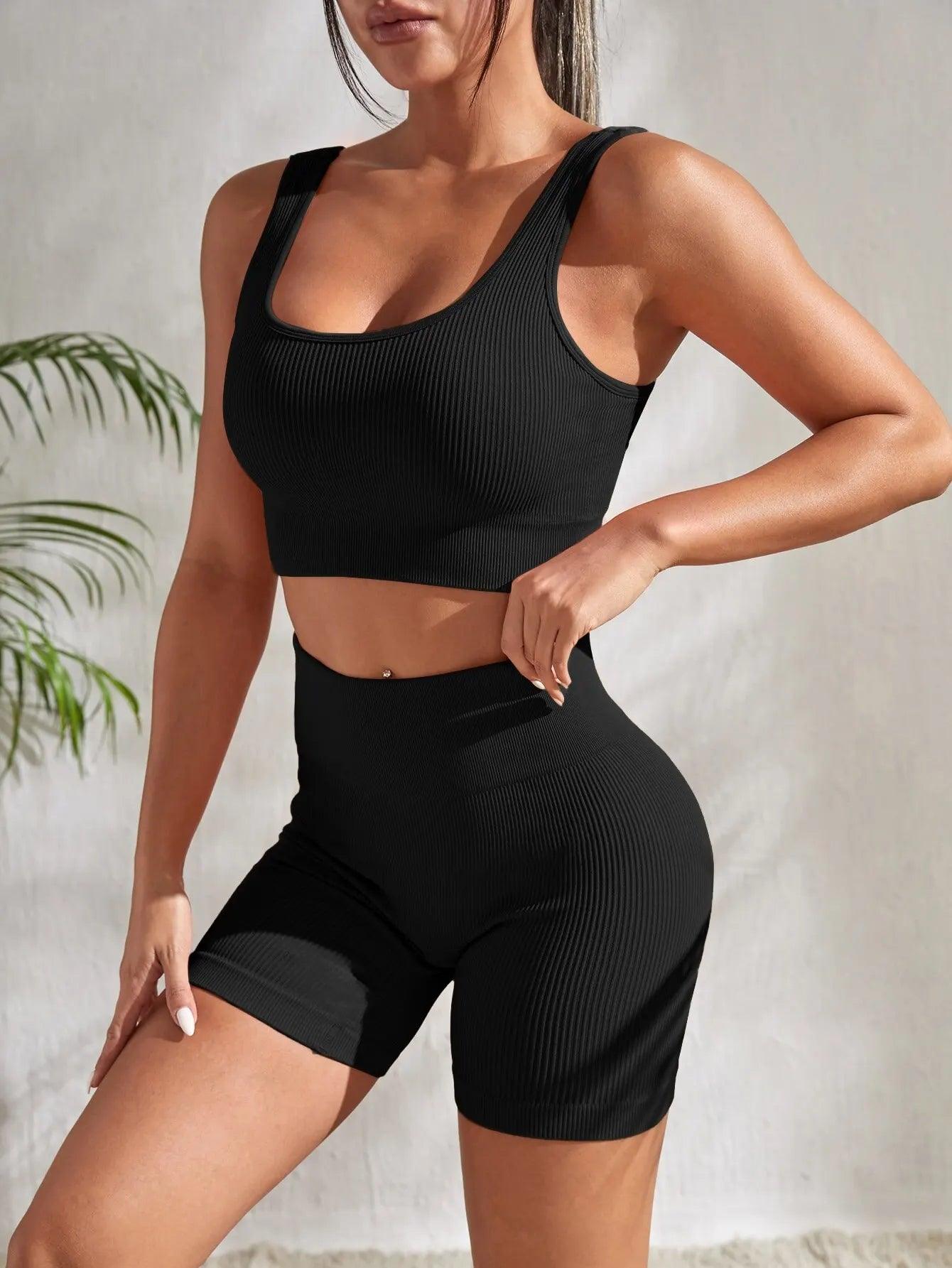 Conjunto de Yoga Deportivo de 2 Piezas para Mujer
