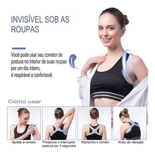 corrector postural inteligente unisex con sensor