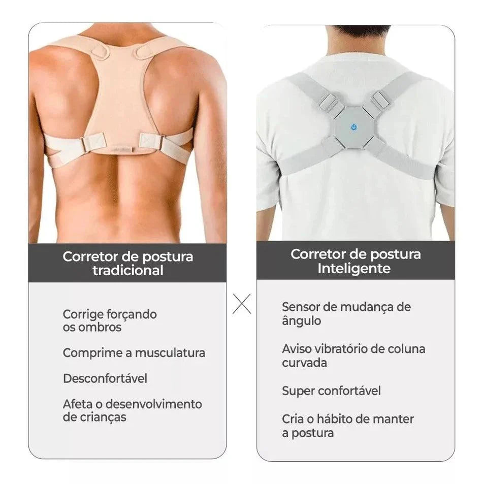 corrector postural inteligente unisex con sensor