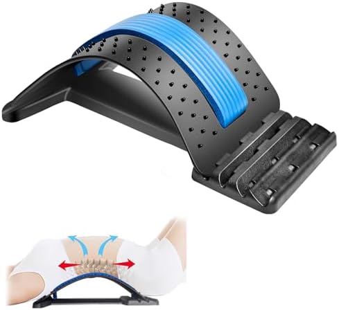 Elasticidad lumbar, dispositivo para aliviar el dolor de espalda baja, masajeador lumbar de varios niveles, alivio para hernias discales, ciática, escoliosis, soporte para estiramiento.