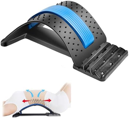 Elasticidad lumbar, dispositivo para aliviar el dolor de espalda baja, masajeador lumbar de varios niveles, alivio para hernias discales, ciática, escoliosis, soporte para estiramiento.