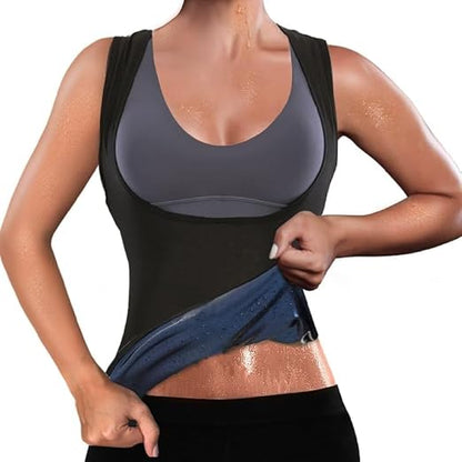 Faja térmica tipo camiseta para mujer – quema grasa abdominal y simula efecto sauna