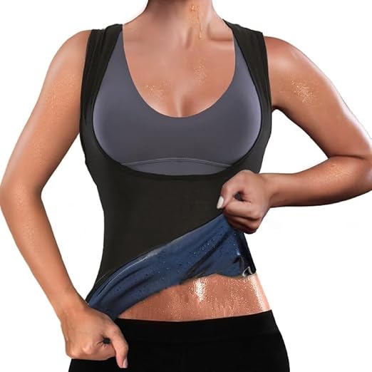 Faja térmica tipo camiseta para mujer – quema grasa abdominal y simula efecto sauna