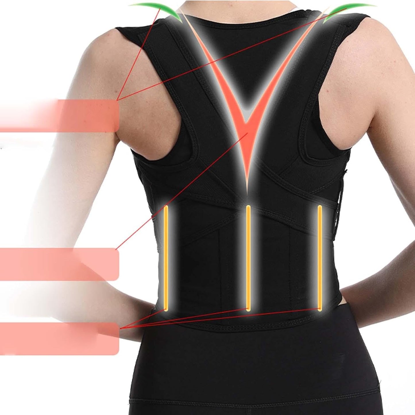 menolana – Correa correctora de espalda, cinturón para corregir la joroba, cuello transpirable, hombros cómodos, fácil de usar, faja postural para la espalda, talla XXXL