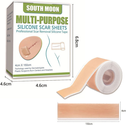 Cinta de silicona médica para cicatrices – 4×152 cm – cesárea, cirugía, quemaduras, queloides y acné