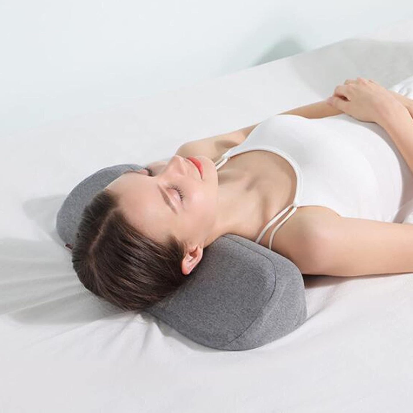 Almohada cervical de espuma viscoelástica Pistro para dolor de cuello – gris