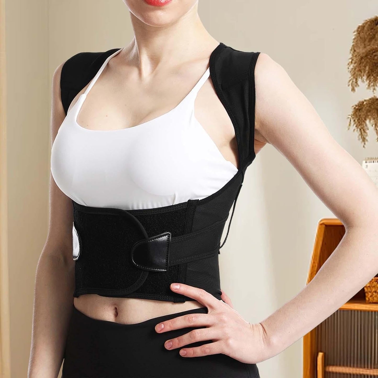 menolana – Correa correctora de espalda, cinturón para corregir la joroba, cuello transpirable, hombros cómodos, fácil de usar, faja postural para la espalda, talla XXXL