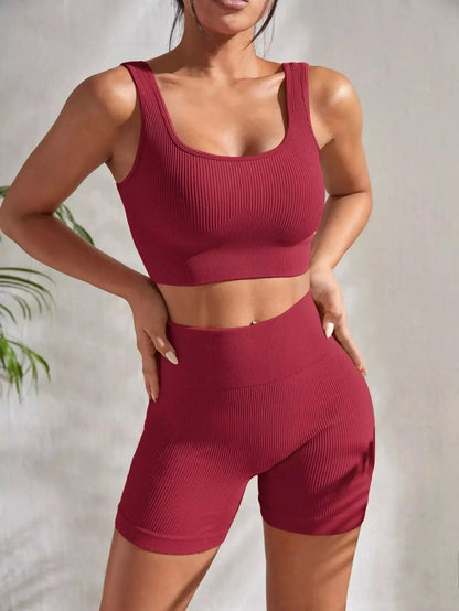 Conjunto de Yoga Deportivo de 2 Piezas para Mujer