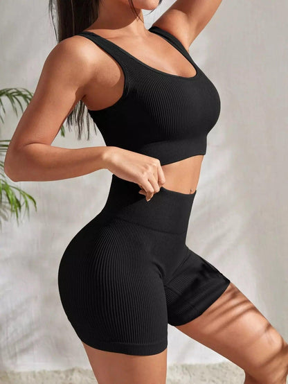 Conjunto de Yoga Deportivo de 2 Piezas para Mujer