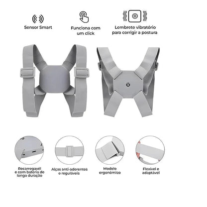 corrector postural inteligente unisex con sensor